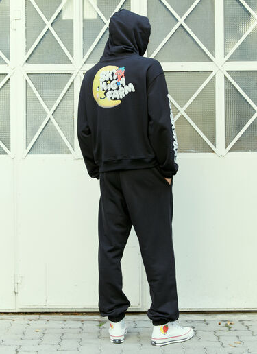 Sky High Farm Workwear 그래픽 프린트 후드 스웨트셔츠 블랙 skh0354011