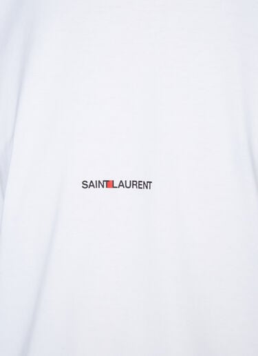 Smiley Hotel Print T-Shirt Saint Laurent Smiley Hotel Print T-Shirt White sla0136020