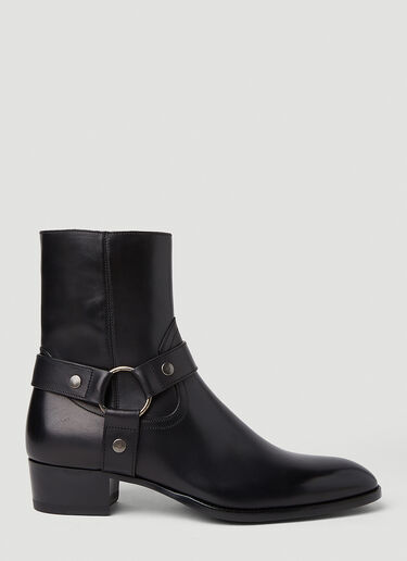 Wyatt Ankle Boots Saint Laurent Wyatt Ankle Boots Black sla0151049