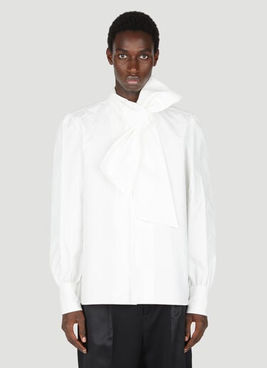Saint Laurent 花结领衬衫 白色 sla0154016