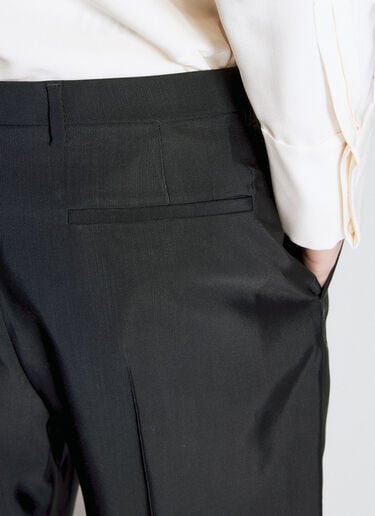 High-Waisted Faille Pants Saint Laurent High-Waisted Faille Pants Black sla0156004