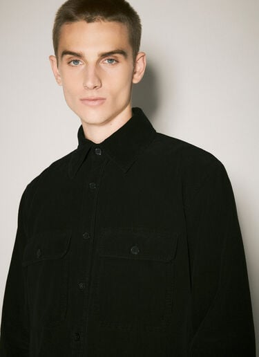 Saint Laurent Corduroy Overshirt Black sla0158008