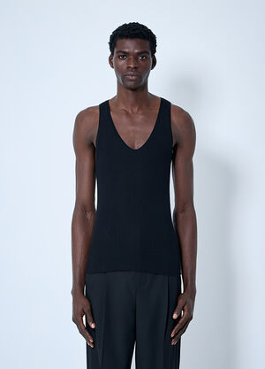 Saint Laurent Knit Tank Top Black sla0160002