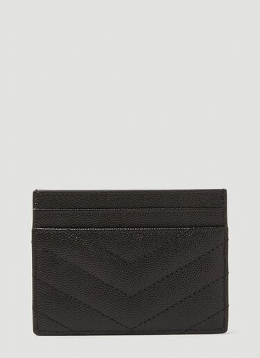 Saint Laurent Cassandre Matelassé Cardholder Black sla0232049