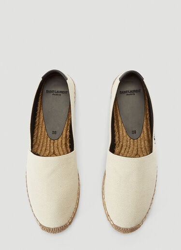 Logo Espadrilles Shoes Saint Laurent Logo Espadrilles Shoes White sla0239067