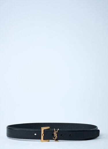 Saint Laurent Cassandre Belt Black sla0241125