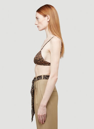 Leopard Traingle Bra Saint Laurent Leopard Traingle Bra Brown sla0243009