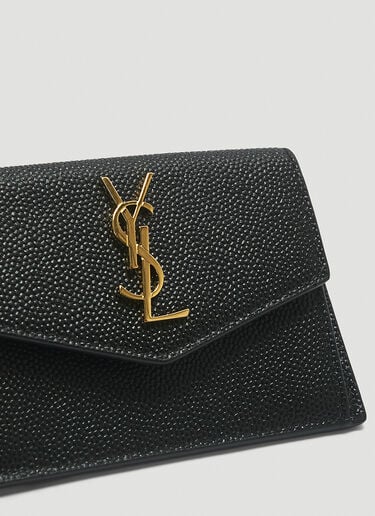 Saint Laurent Uptown Flap Cardholder Black sla0243090