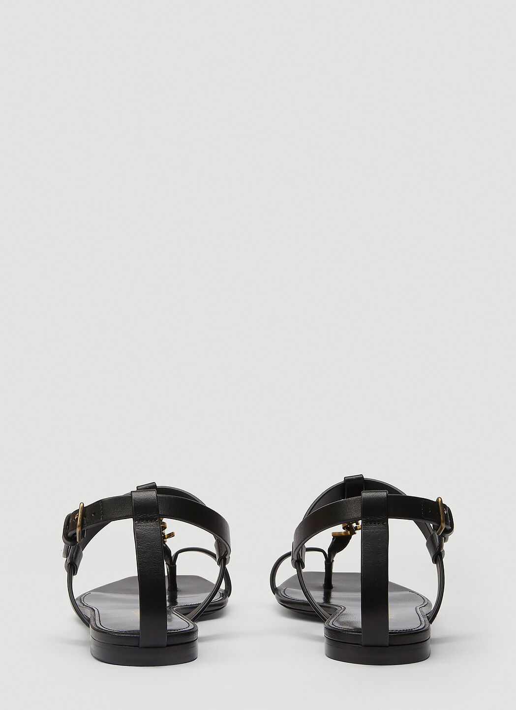 Saint Laurent Cassandra Sandals in Black | LN-CC