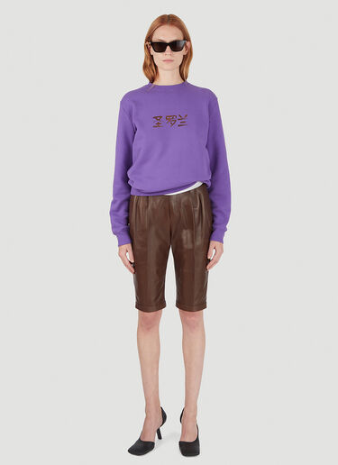 Saint Laurent 汉字徽标运动衫 紫色 sla0245031