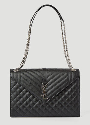 Saint Laurent エンベロープサッチェル ミディアムショルダーバッグ ブラック sla0245086