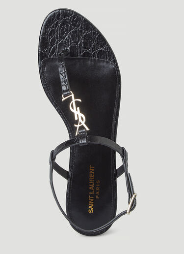 Saint Laurent Cassandra Sandals Black sla0245146