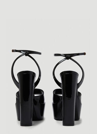 Jodie Peep Toe Platform Heels Saint Laurent Jodie Peep Toe Platform Heels Black sla0248022