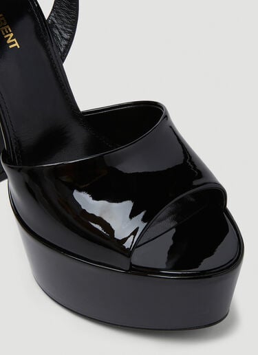 Jodie Peep Toe Platform Heels Saint Laurent Jodie Peep Toe Platform Heels Black sla0248022