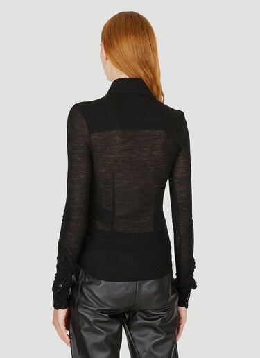 Sheer Knit Shirt Saint Laurent Sheer Knit Shirt Black sla0249032
