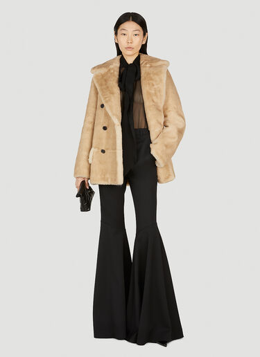 인조 퍼 더블 브레스티드 재킷 Saint Laurent 인조 퍼 더블 브레스티드 재킷 베이지 sla0251016