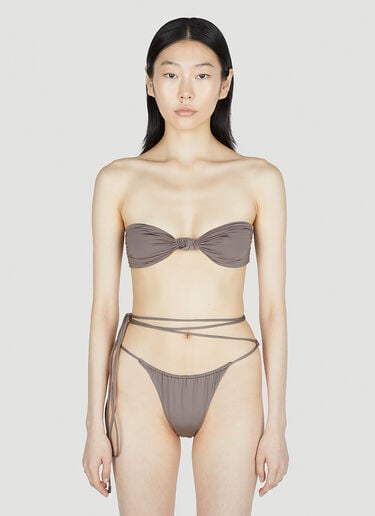 Saint Laurent Bandeau 比基尼上衣 灰色 sla0251040