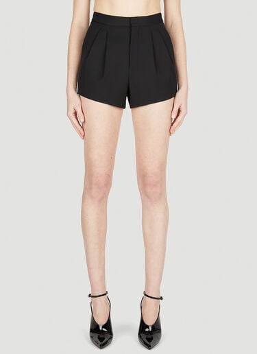 Pleated Tailored Shorts Saint Laurent Pleated Tailored Shorts Black sla0251057