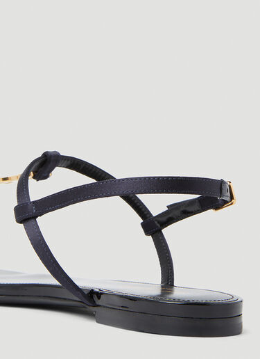 Saint Laurent 카산드라 플랫 샌들 네이비 sla0252032