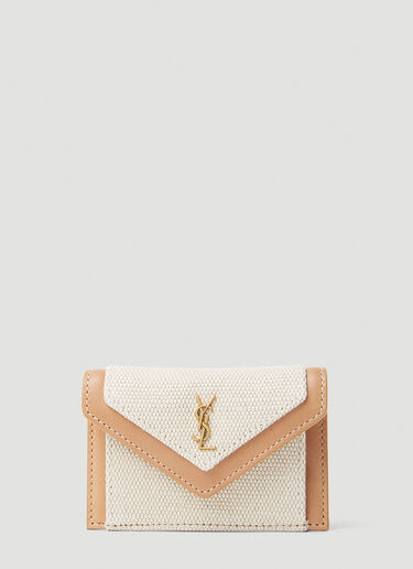Saint Laurent Woven Wallet Natural sla0252073