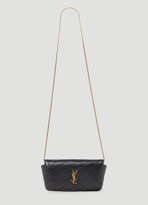 Saint Laurent キルティングチェーンサングラスケース ブラック sla0252077