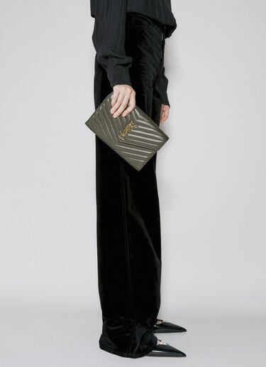 Saint Laurent Cassandre Matelassé 链条钱包 卡其色 sla0253116