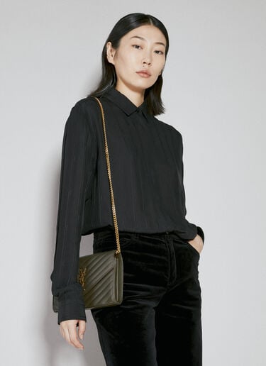 Saint Laurent Cassandre Matelassé 链条钱包 卡其色 sla0253116