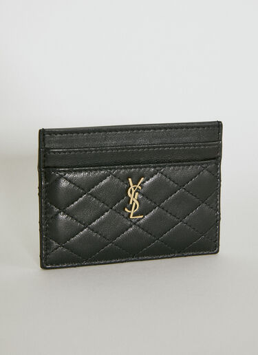 Gaby Leather Cardholder Saint Laurent Gaby Leather Cardholder Black sla0253176