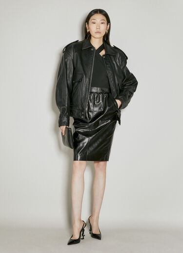 백리스 니트 보디슈트 Saint Laurent 백리스 니트 보디슈트 블랙 sla0254014
