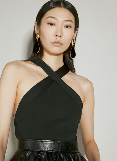 Saint Laurent 백리스 니트 보디슈트 블랙 sla0254014