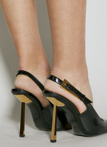 Saint Laurent Lee 露跟浅口鞋 黑色 sla0254058