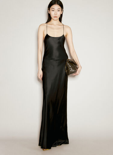 Silk Maxi Dress Saint Laurent Silk Maxi Dress Black sla0255031