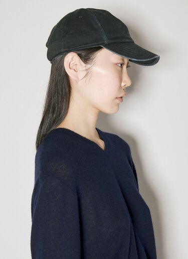 Cassandre 牛仔布棒球帽 Saint Laurent Cassandre 牛仔布棒球帽 黑色 sla0255074