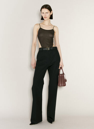 露背乔其纱紧身衣 Saint Laurent 露背乔其纱紧身衣 黑色 sla0256008