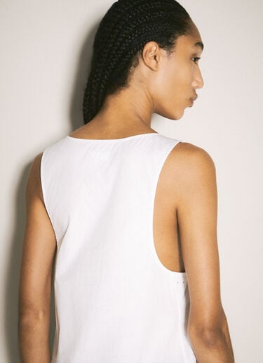 Saint Laurent Henley Tank Top White sla0256010