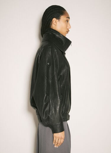 Saint Laurent ボンバーレザージャケット ブラック sla0257003