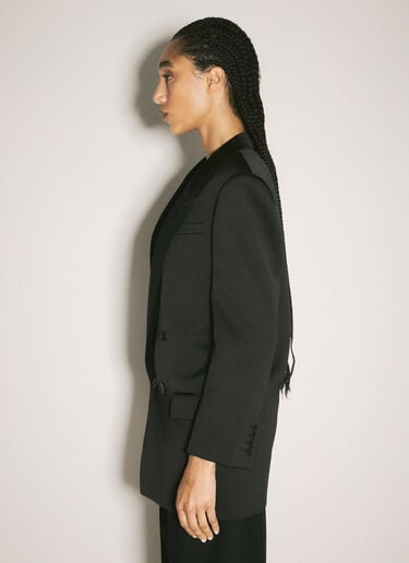 シルクタキシードブレザー Saint Laurent シルクタキシードブレザー ブラック sla0257009