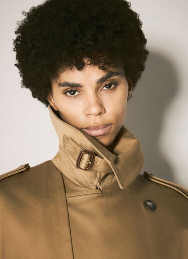 Twill Trench Coat Saint Laurent Twill Trench Coat Beige sla0257013