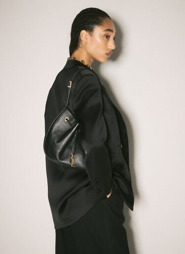 パリ VII スモールフラット ホーボー ショルダーバッグ Saint Laurent パリ VII スモールフラット ホーボー ショルダーバッグ ブラック sla0257104
