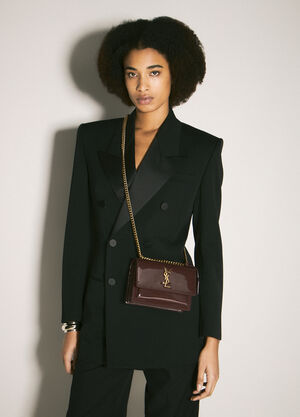 Saint Laurent サンセット スモールショルダーバッグ バーガンディ sla0258039
