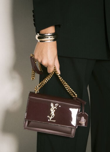 Sunset Small Shoulder Bag Saint Laurent Sunset Small Shoulder Bag Burgundy sla0258039