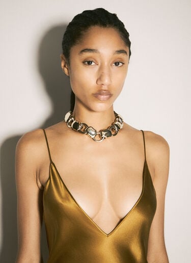 Saint Laurent Shell Chain Choker Gold sla0258055