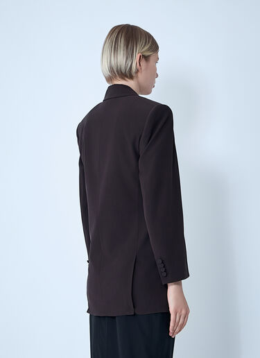 Saint Laurent Silk Blazer Brown sla0258062