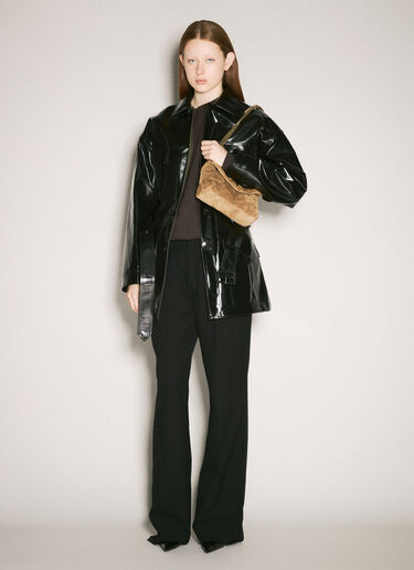 徽标贴饰抓绒运动衫 Saint Laurent 徽标贴饰抓绒运动衫 棕色 sla0258063