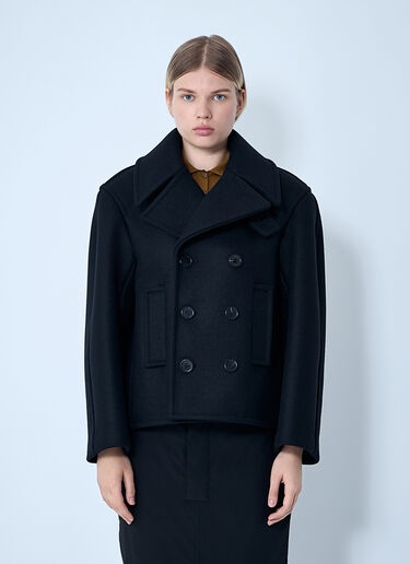 Wool Coat Saint Laurent Wool Coat Black sla0258072