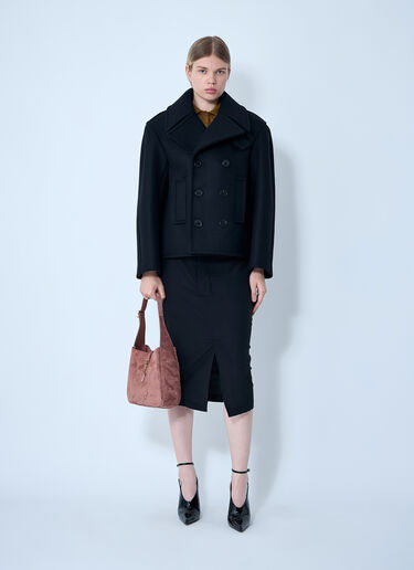 Wool Coat Saint Laurent Wool Coat Black sla0258072