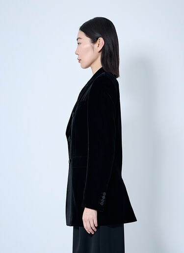 ベルベット ブレザー Saint Laurent ベルベット ブレザー ブラック sla0259005