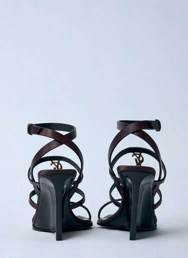 カサンドラ ウェッジ Saint Laurent カサンドラ ウェッジ ブラウン sla0259024