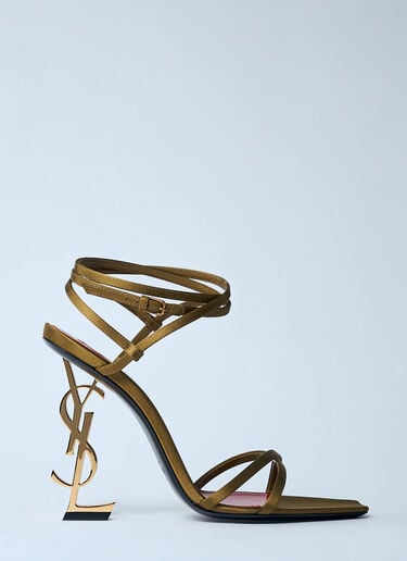 Saint Laurent Opyum Heel Sandals Gold sla0259029