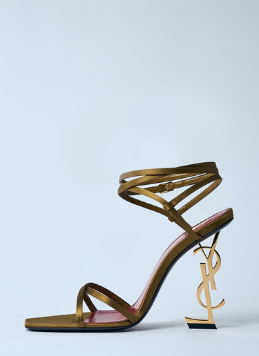 Saint Laurent Opyum Heel Sandals Gold sla0259029